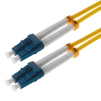 Helos - Patch-Kabel - LC Single-Modus (M) bis LC Single-Modus (M) - 10 m - Glasfaser - Duplex - 9/125 Mikrometer - OS2 - Gelb