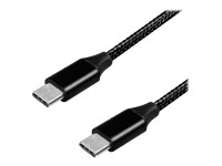 LogiLink USB-Kabel - USB-C (M) bis USB-C (M) USB 2.0 - 5 V - 3 A - 1 m - Schwarz - CU0154