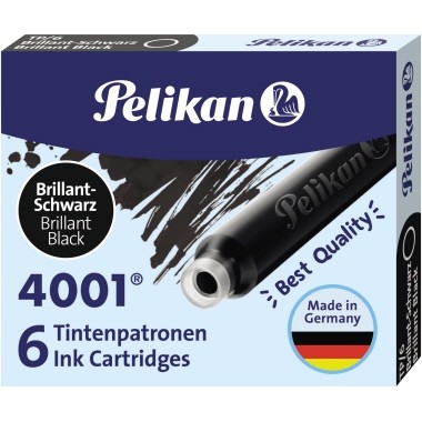 Pelikan Tintenpatrone 4001 TP/6 301218 brillantschwarz 6 St./Pack.