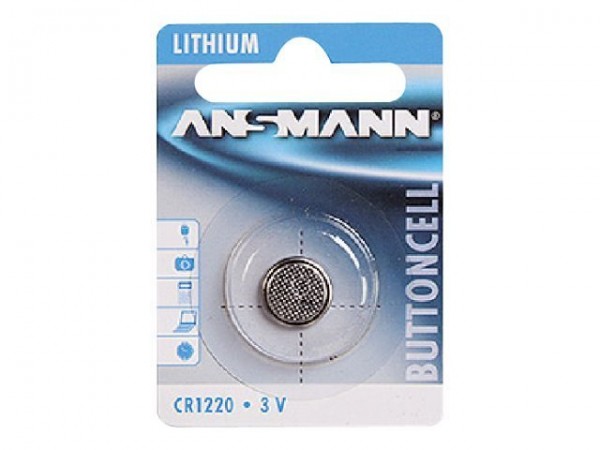 Ansmann Knopfbatterie CR1220 3V 1er Blister Lithium 5020062