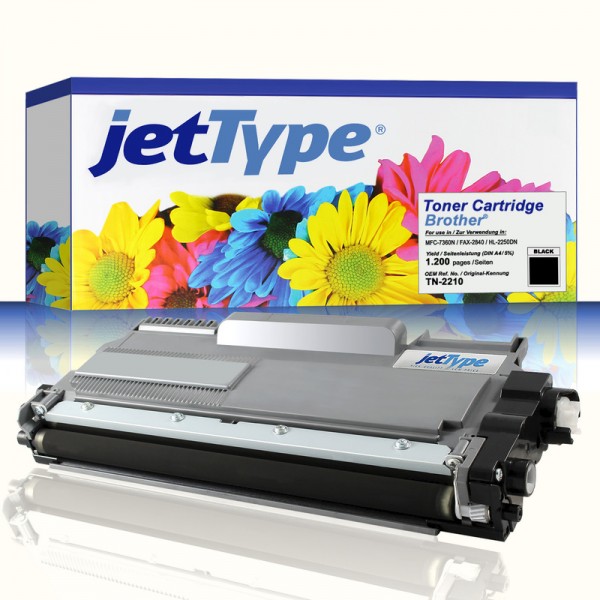 jetType Toner kompatibel zu Brother TN-2210 schwarz 1.200 Seiten 1 Stück