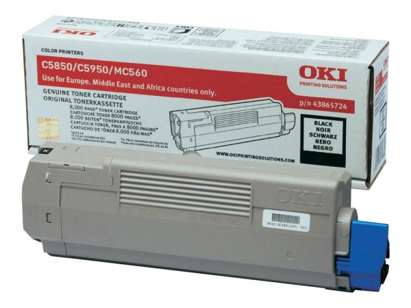 OKI - Schwarz - Original - Tonerpatrone - für OKI MC560dn, MC560n; C5850dn, 5850n, 5950cdtn, 5950dn, 5950dtn, 5950n