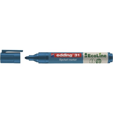 edding Flipchartmarker 31 EcoLine 4-31003 1,5-3mm Rundspitze blau