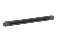 VALUE - Rack-Blende mit Bürste für Kabeldurchführung - Schwarz, RAL 9005 - 1U - 48.3 cm (19