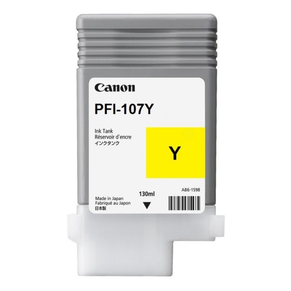 Canon PFI-107 Y - 130 ml - Gelb - Original - Tintenbehälter - für imagePROGRAF iPF670, iPF680, iPF685, iPF770, iPF780, iPF785