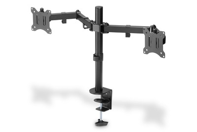 DIGITUS DA-90400 - Aufstellung - für 2 LCD-Displays - Stahl - mattschwarz - Bildschirmgröße: 38.1-81.3 cm (15"-32") - Schreibtisch-Ständer