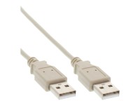 InLine - USB-Kabel - USB (M) zu USB (M) - USB 2.0 - 30 cm - beige