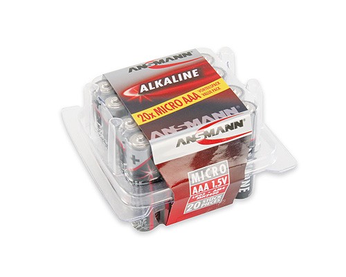 Ansmann Batterie AAA Micro LR03 1,5V 20er Pack Alkalisch 5015538
