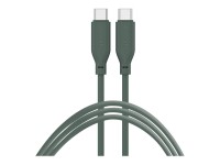 4smarts - USB-Kabel - 24 pin USB-C (M) zu 24 pin USB-C (M) - USB 2.0 - 3 A - 1.5 m - USB Power Delivery (60W) - Dunkelgrün