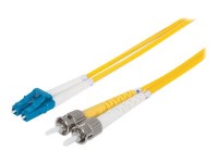 Intellinet Fibre Optic Patch Cable, OS2, LC/ST, 2m, Yellow, Duplex, Single-Mode, 9/125 Âµm, LSZH, Fiber, Lifetime Warranty, Polybag - Patch-Kabel - ST Einzelmodus (M) bis LC Single-Modus (M) - 2 m - Glasfaser - Duplex - 9/125 Mikrometer - OS2 - halogenfrei - Gelb