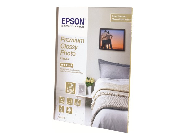 Epson Fotopapier C13S042091 Premium Glossy DIN A2 255 g/m² für Tintenstrahldrucker glänzend 25 Bl