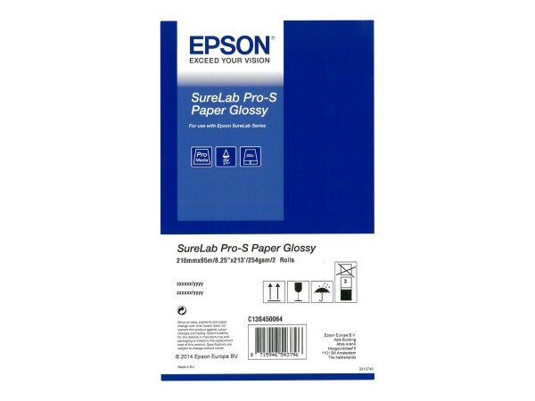 Epson SureLab Pro-S Paper Glossy - Glänzend - 252 Mikron - Rolle A4 (21 cm x 65 m)