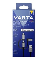 Varta Speed Charge & Sync Cable Micro USB USB Type C & Lightning