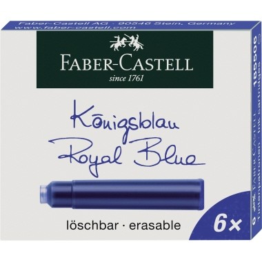 Faber-Castell Tintenpatronen 185506 Standard königsblau 6 St./Pack