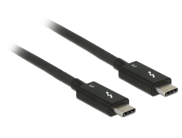 DeLOCK - Thunderbolt-Kabel - USB-C (M) bis USB-C (M) - USB 3.1 Gen 1 / Thunderbolt 3 / DisplayPort 1.2a - 20 V - 5 A - 1.5 m - 4K Unterstützung - Schwarz