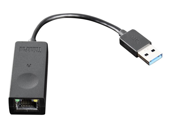 Lenovo ThinkPad USB 3.0 Ethernet adapter - Netzwerkadapter - USB 3.0 - Gigabit Ethernet - für ThinkCentre M90a Pro Gen 3; ThinkPad P16 Gen 1; V15 IML; V50t Gen 2-13; Yoga Slim 7 Pro 14