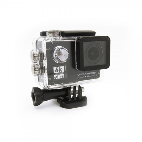 Easypix GoXtreme BlackHawk+ 4K - Action-Kamera - 4K / 60 BpS - 12.0 MPix - Wi-Fi - Unterwasser bis zu 60 m