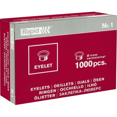 Rapid Öse Eyelet Nr.1 31073113 4mm Messing 1000 St./Pack.
