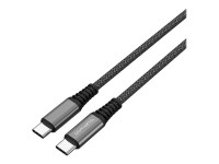 4smarts PremiumCord - USB-Kabel - USB-C (M) zu USB-C (M) - USB 2.0 - 20 V - 5 A - 1.5 m - USB-Stromversorgung (100 W) - Schwarz