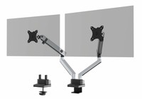 DURABLE SELECT PLUS - Befestigungskit (Gelenkarm, Klammer, Schraubmontage) - für 2 LCD-Displays - Kunststoff, Aluminium, Stahl - Silber - Bildschirmgröße: 43.2-81.3 cm (17