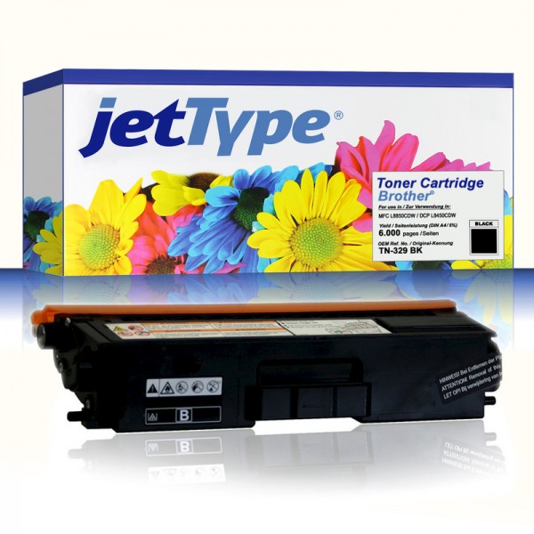 jetType Toner kompatibel zu Brother TN-329BK schwarz 6.000 Seiten