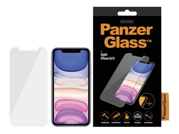 PanzerGlass Original - Bildschirmschutz für Handy - Glas - kristallklar - für Apple iPhone 11, XR