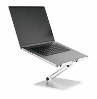 DURABLE RISE - Aufstellung - faltbar - für Notebook / Tablet - Aluminium - Silber - Bildschirmgröße: 25.4-43.2 cm (10