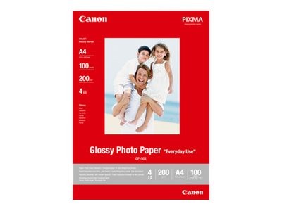 Canon Fotopapier 0775B003 GP501 10 x 15 170 g/m² für Tintenstrahldrucker glänzend 100 Blatt