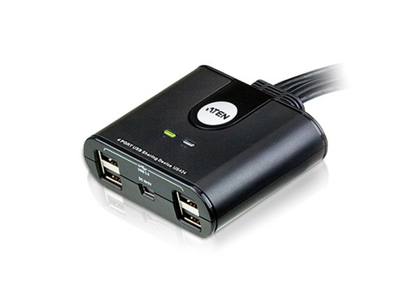 ATEN US424 4-Port USB Peripheral Sharing Device - USB-Umschalter für die gemeinsame Nutzung von Peripheriegeräten - Desktop