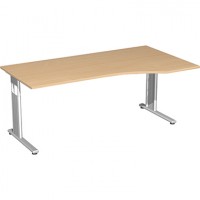 Geramöbel Schreibtisch Flex rechts S-617305-BS C-Fuß bu/si