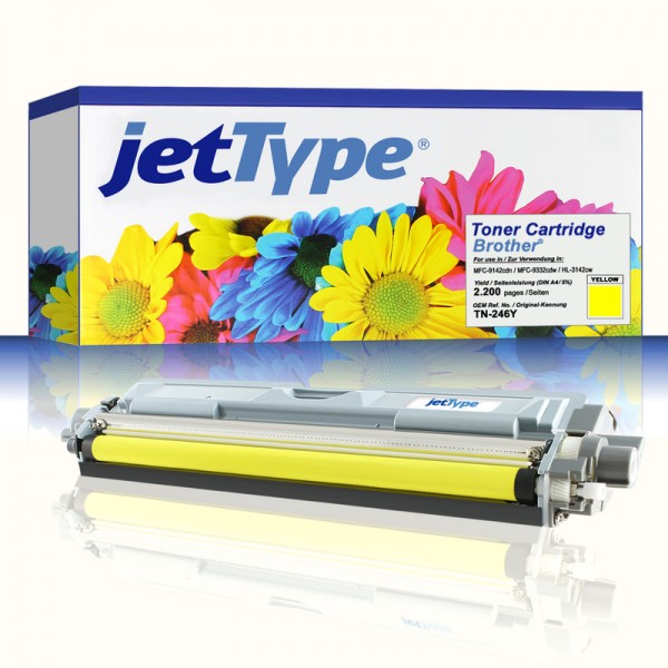 jetType Toner kompatibel zu Brother TN-246Y gelb 2.200 Seiten 1 Stück